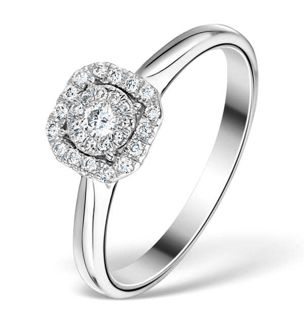 0.25ct Lab Diamond Engagement Ring 9K White Gold Galileo
